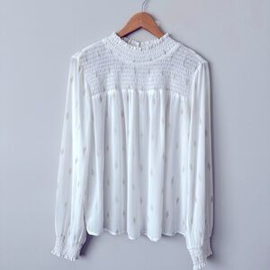 Hem and Thread ivory with gold details blouse